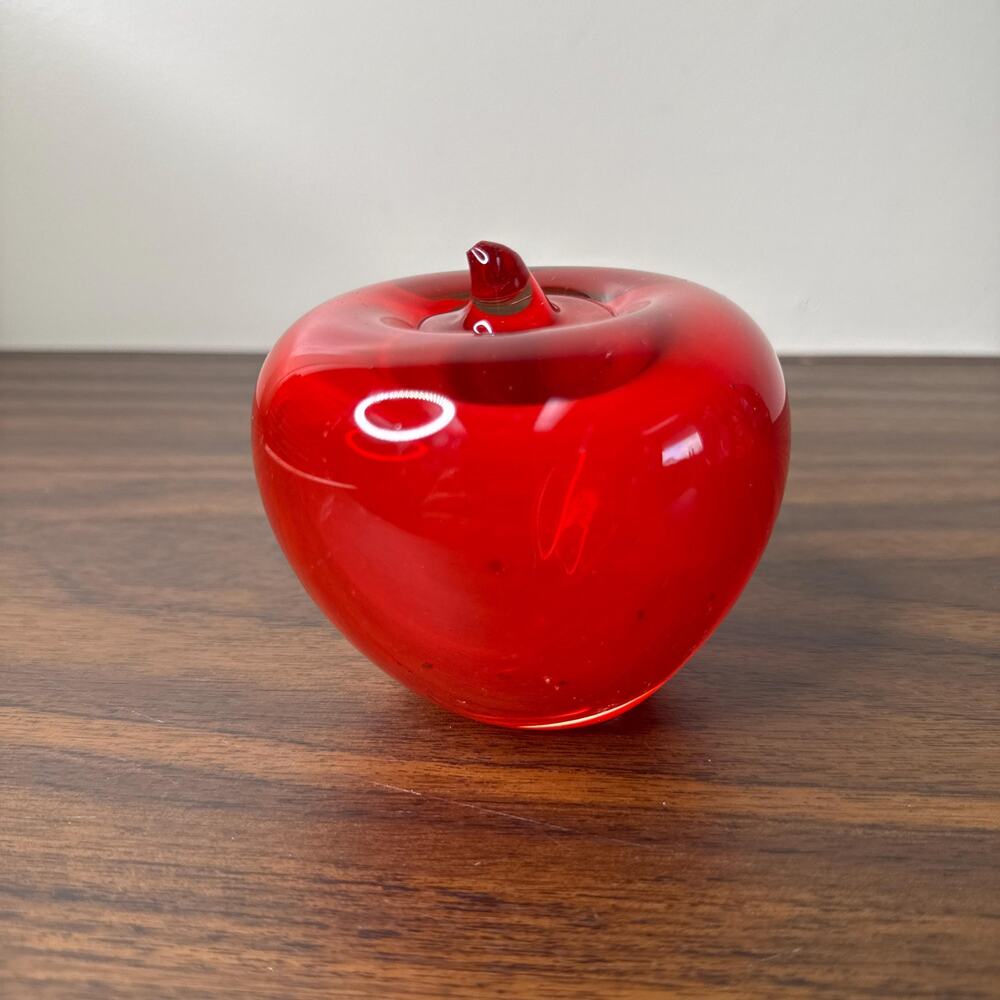 Vintage Murano Style Hand Blown Glass Apple